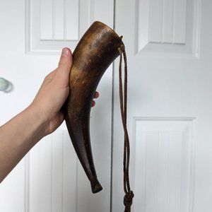 Wooden Horn with Strap